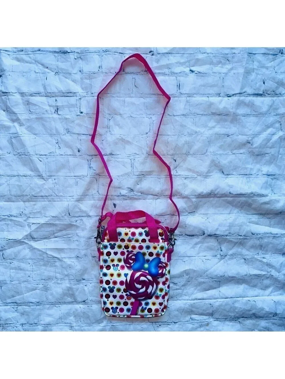 RARE New Disney Tech Minnie Mouse Pink Candy Purse Tablet Phone Crossbody